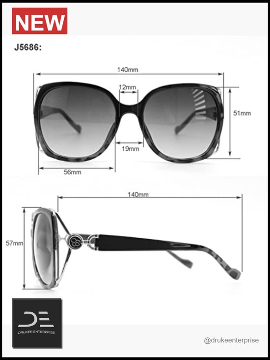 Oversized Square Sunglasses with UV400 Protection, Lightweight Polycarbonate main image 7